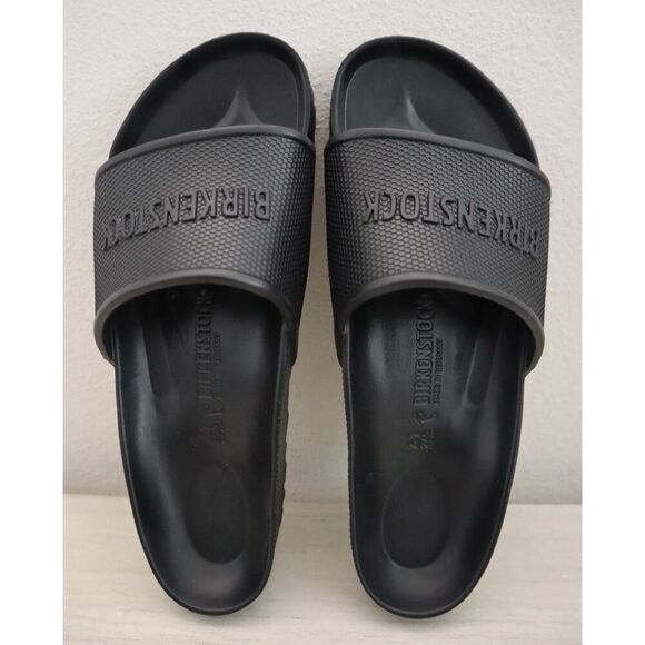 Birkenstock 1015398 Women's Sz 10 Men's Sz 8 Black Barbados EVA Slip-On Sandals - Picture 2 of 11